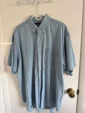 Vintage Ralph Lauren "Big Shirt" Short Sleeve Chambray Button Down XL
